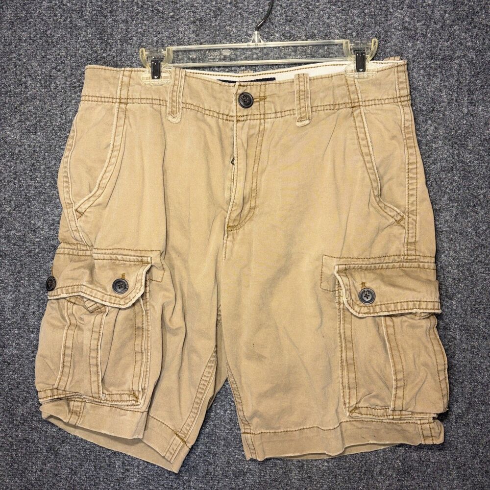 Y2K American Eagle Cargo Shorts Men’s Size 32 Beige